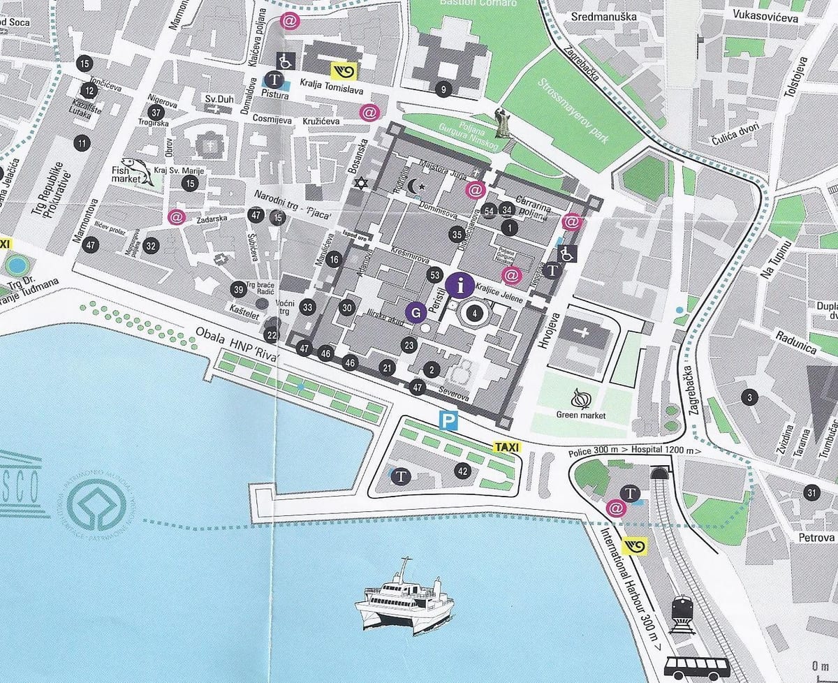 peta jalan split croatia