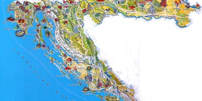 Croatia tempat untuk melawat peta