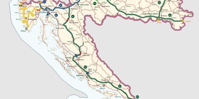 Croatia lebuh raya peta