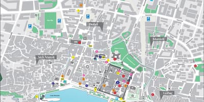 Peta bandar lama split croatia