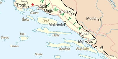 Peta selatan croatia